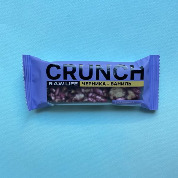 Батончик кранч Черника-Ваниль, Raw Life