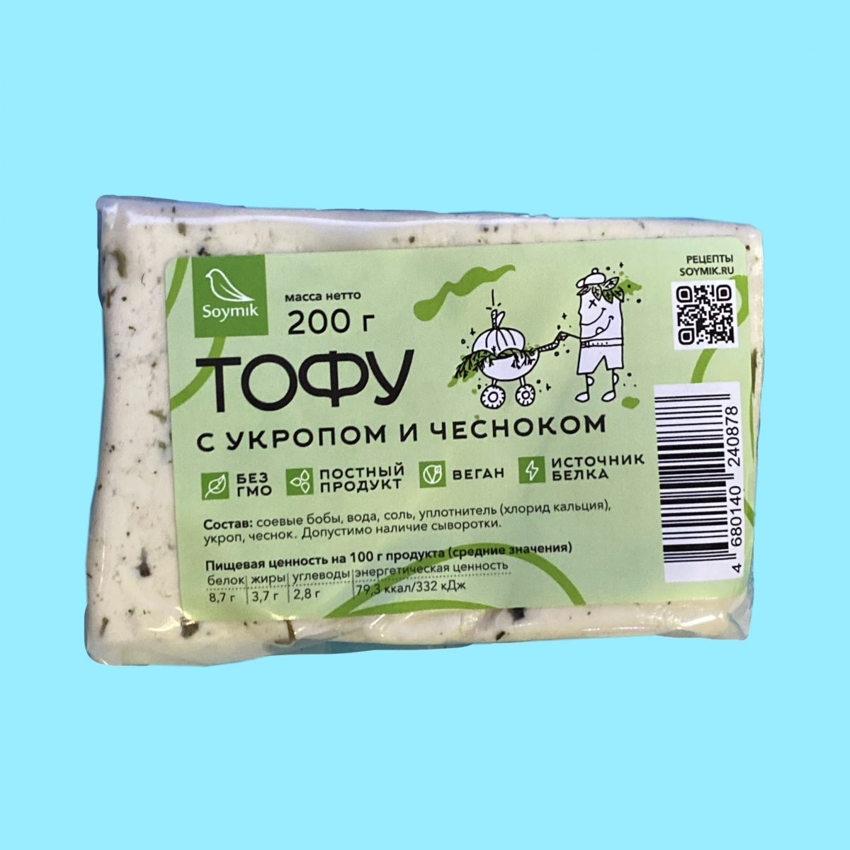 Тофу с укропом и чесноком 200г. Соймик